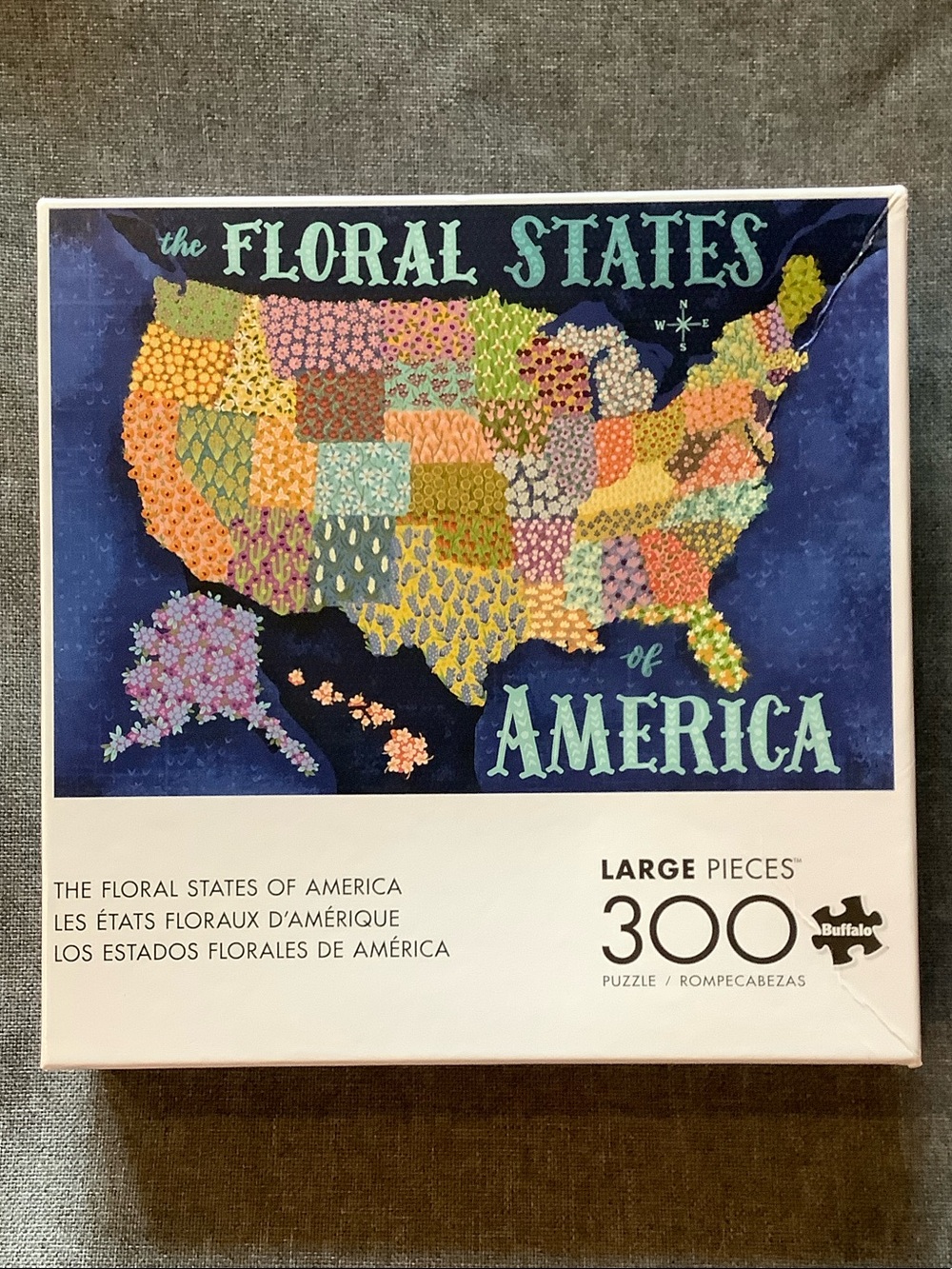 Buffalo Games & Puzzles The Floral States of America 300-Piece Jigsaw Puzzle